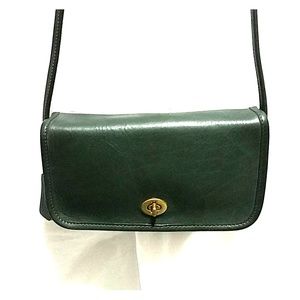 Vintage Coach Leather "Dinky" Bag, Forest Green